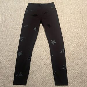 Women’s Black Star Print 7/8 Length Leggings